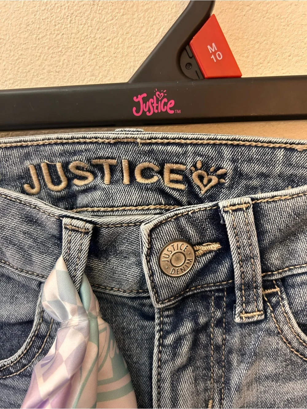 Justice x NASCAR girls flare leg jeans size 8